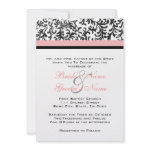 Pink and Black Wedding Invitation