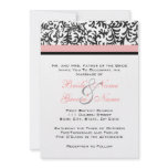 Pink and Black Wedding Invitation