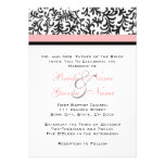 Pink and Black Wedding Invitation