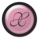 Pink And Black Wedding Monogram X Envelope Seal stickers