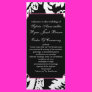 pink and black Wedding program Rack Card Template