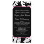 pink and black Wedding program Rack Card Template