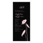 Pink and Black Wildflowers Wedding Invitation