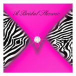 Pink and Black Zebra Bridal Shower Invite