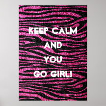 Pink and Black Zebra Print bling (faux glitter)
