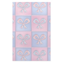 Pink and Blue Bows Personalized Stationery