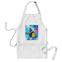 Pink and Blue Butterfly Line Apron