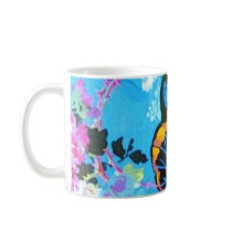 Pink and Blue Butterfly Line Mugs