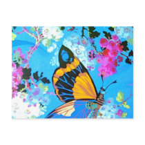Pink and Blue Butterfly Post Card