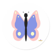 Pink And Blue Butterfly stickers