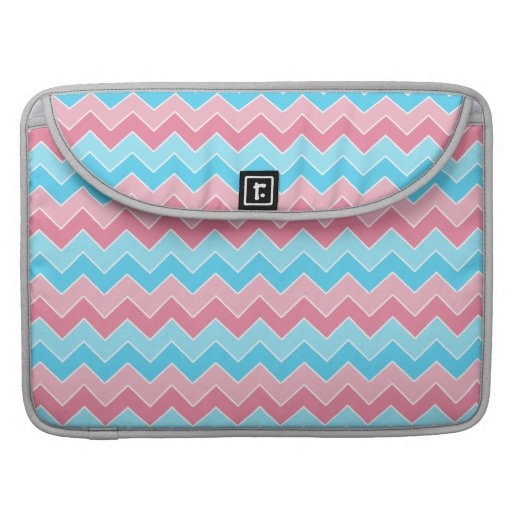 Pink and Blue Chevron MacBook Pro Sleeve