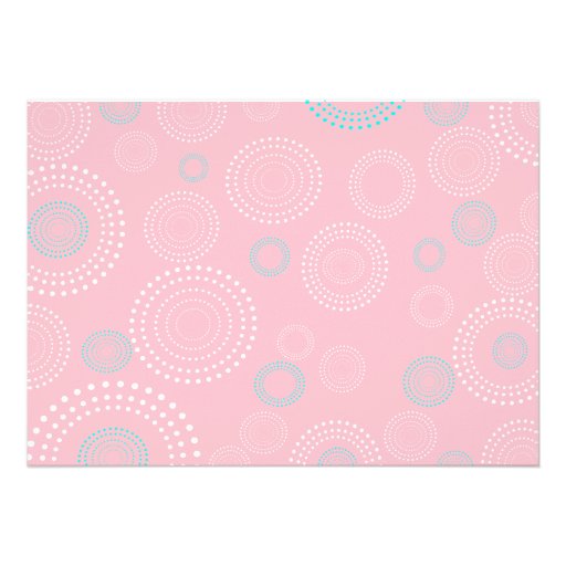 Pink and Blue Circles Baby Shower Invitation