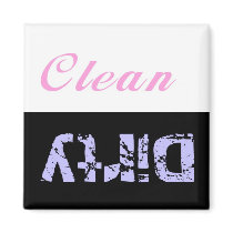 Pink and Blue Clean and Dirty Magnet magnets