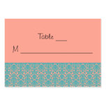 Pink and Blue Damask Place Cards Business Cards