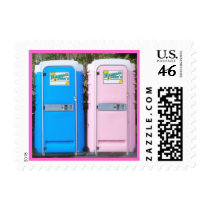 Pink and Blue Equality postage by Rebecca_Reeder Pink and Blue Equality postage