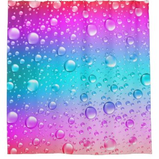 Pink And Blue Gradient Water Droplets