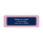 Pink and Blue Greek Key Pattern Custom Return Address Label