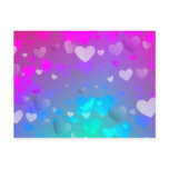 Pink and Blue Hearts Post Card