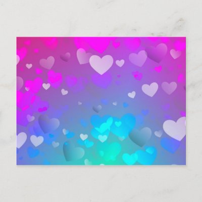 Background Blue Hearts