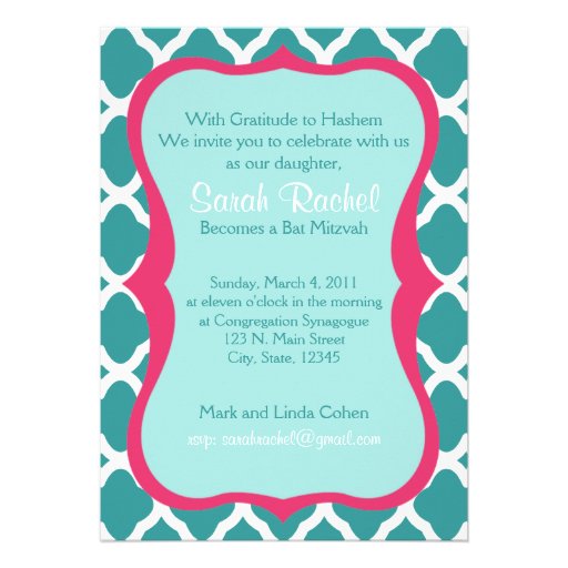 Pink and Blue Invite