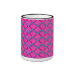 Pink and Blue Paper Zig Zag Coffee Mug