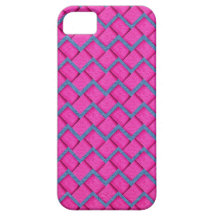 Pink and Blue Paper Zig Zag iPhone 5 Cases