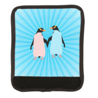 Pink and blue Penguins holding hands Handle Wrap