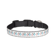 Pink and blue Penguins holding hands Pet Collars