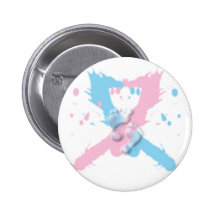 Pink and Blue Ribbon Splash with footprints