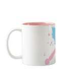 Pink and Blue Ribbon splash with footprints Coffee Mugs