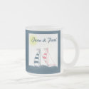 Pink and blue sailboats mug
