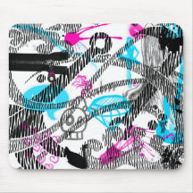 Pink and blue Scene mousepad
