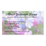 Pink And Blue Spring Flowers Business Card Template