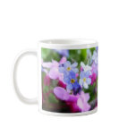 Pink And Blue Spring Flowers mugs