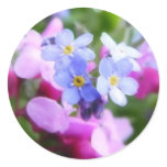 Pink And Blue Spring Flowers stickers