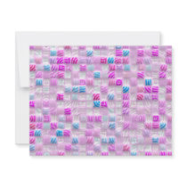 pink and blue squares pattern invitations by fotowino pink and blue squares pattern invitations