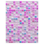 pink and blue squares pattern customized letterhead