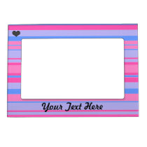 Pink and Blue Striped Magnetic Picture Frame magnetic frames
