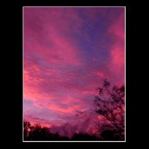 Pink and Blue Sunset Sunrise Sky Skies Photo postcards