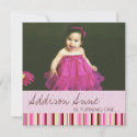 Pink and Brown Baby Girl 1st Birthday Invitation invitation