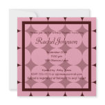 Pink And Brown Baby Shower Invitation