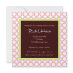 Pink and Brown Baby Shower Invitation