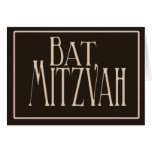 Pink and brown Bat Mitzvah invitation Cards