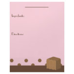 Pink and Brown Chocolate Bite Recipe Page letterhead