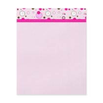 Pink and Brown Circles Stationery Personalized Flyer