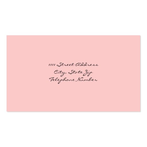 Pink and Brown Cupcake Business Cards (back side)
