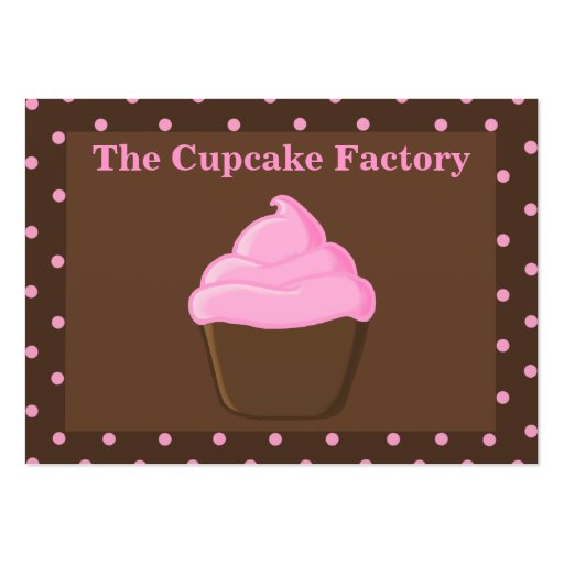 Pink and Brown Cupcake "chubby" Business Cards