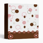 Pink and Brown Dots Vinyl Binders