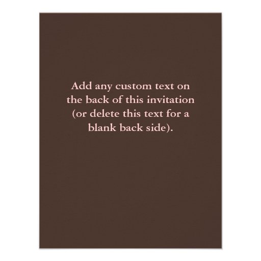 Pink and Brown Feminine Invitation