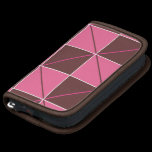 Pink and Brown Geo Plaid rickshaw folios